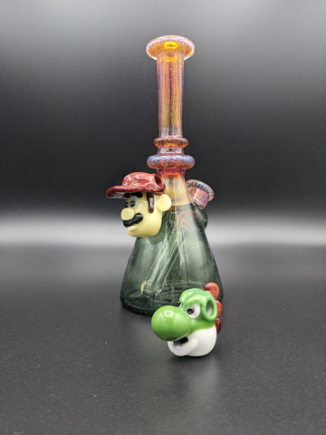 TonyKazyGlass Mario themed Magnetic beaker/pendant combo Sale